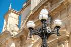 Rabat, Malta. Old street lamp in front of the Basilica of St. Pauls Art Print